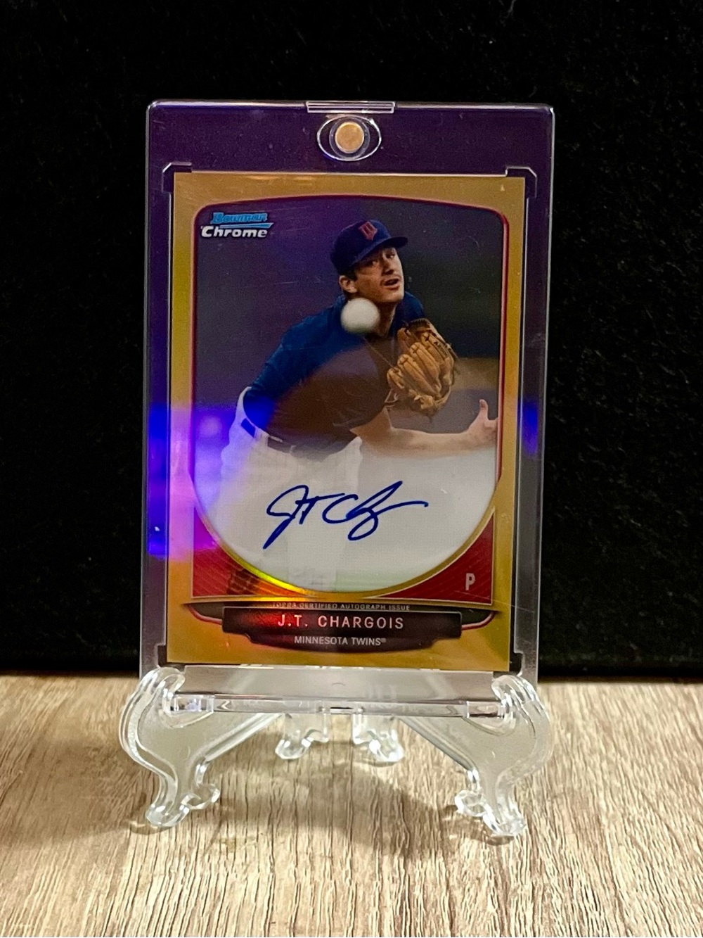 JT Chargois Auto’d Bowman Chrome Prospects #/50